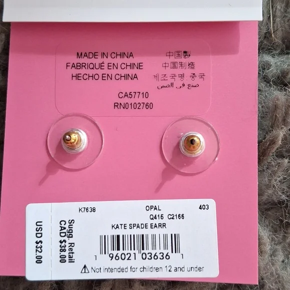 NWT Kate Spade opal earrings - Picture 5 of 6